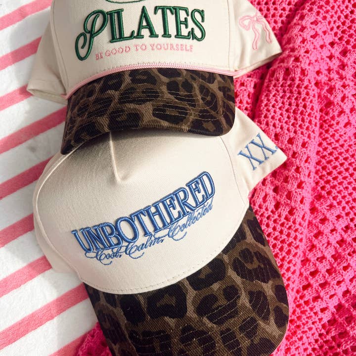 KENZKUSTOMZ - Wholesale Trucker Hat - Women's - Hot Girls go to Pilates - Leopard Vintage Hat3