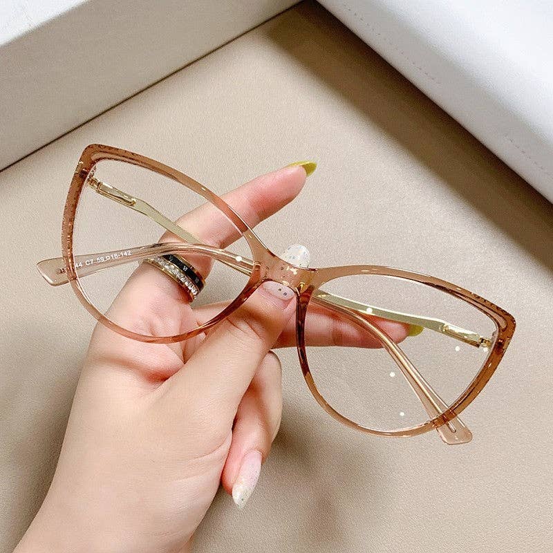 FurDecoration - Wholesale Eyeglasses - Women's - Stylish TR90 Metal Pin Computer Glasses5