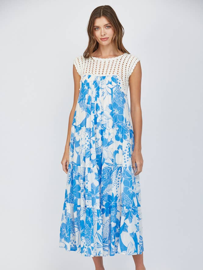 HÆKLET TOP DETALJE LAGDEL MAXIKJOLE FD35308 for engroshandel hos FATE