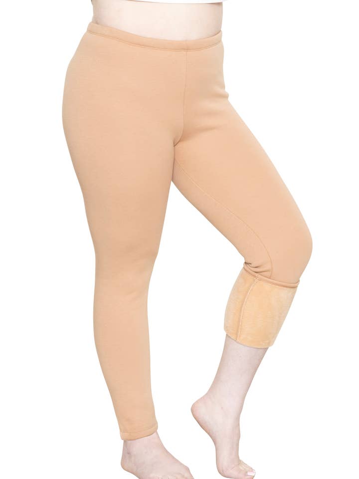 Leggings de felpa de minky para mujer y mujer talla grande para venta al por mayor de Stretch Is Comfort