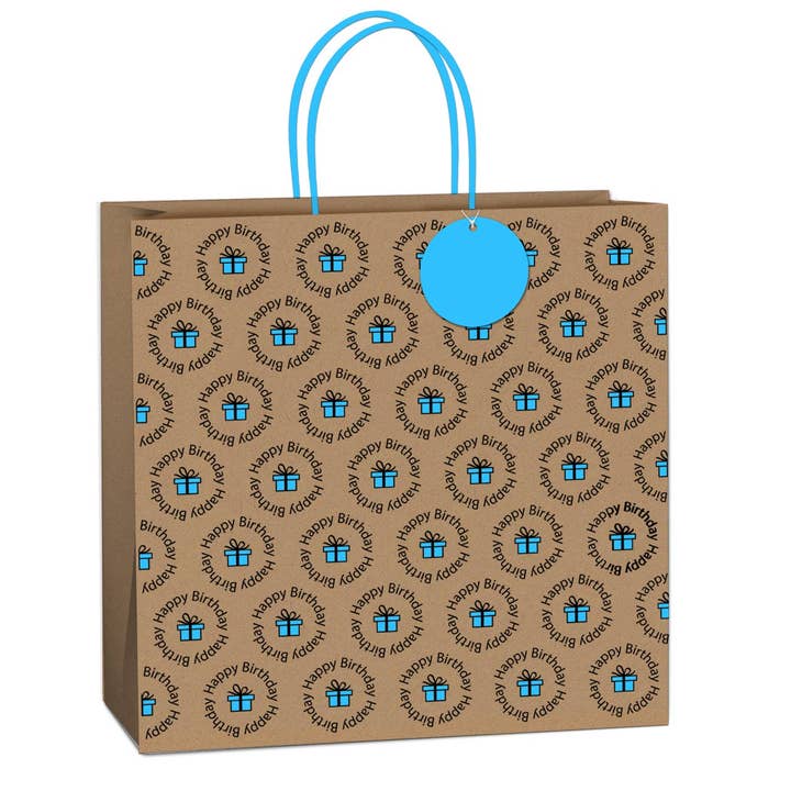 The Unique Paper Company US - Wholesale Gift bag - Eco-friendly Simply Eco Blue Gift Bags FSC™ Sustainable