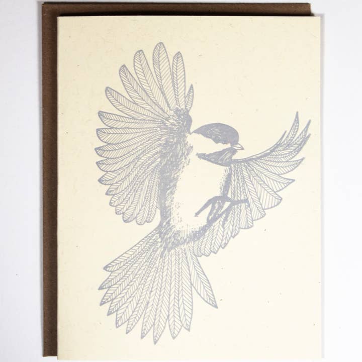 Ratbee Press - Venta al por mayor Tarjetas de felicitación - Tarjeta de Chickadee