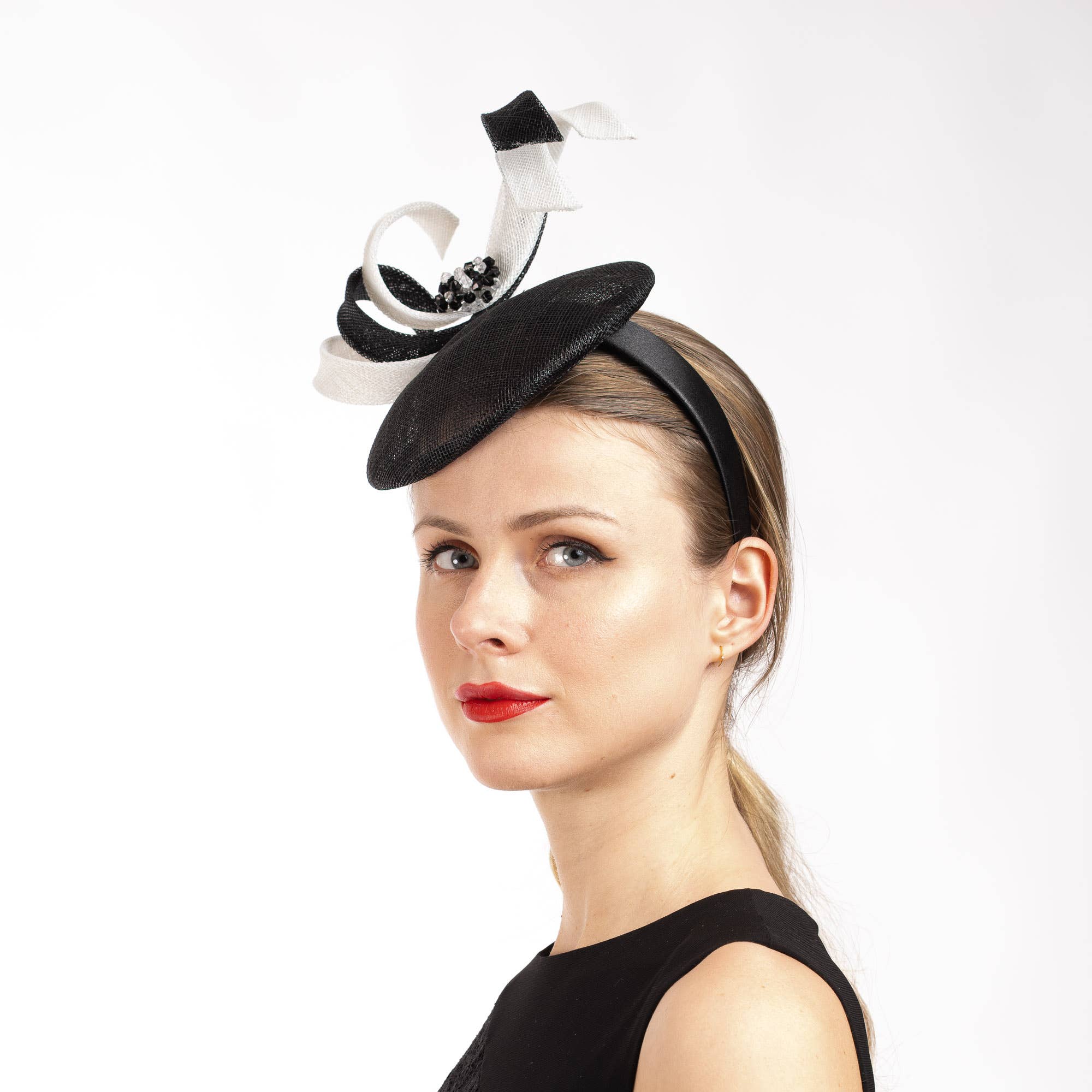 KaKyCo - Wholesale Fascinator Hat - Women's - Two tone S shape sinamay fascinator headband | 5939H5