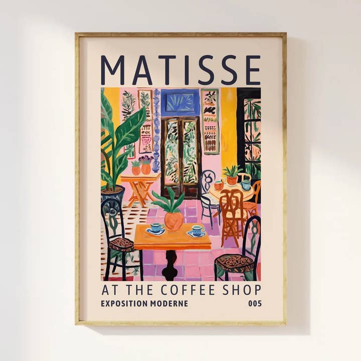 Matisse At The Coffee Shop Print Poster for wholesale by Mother & Sun Studio