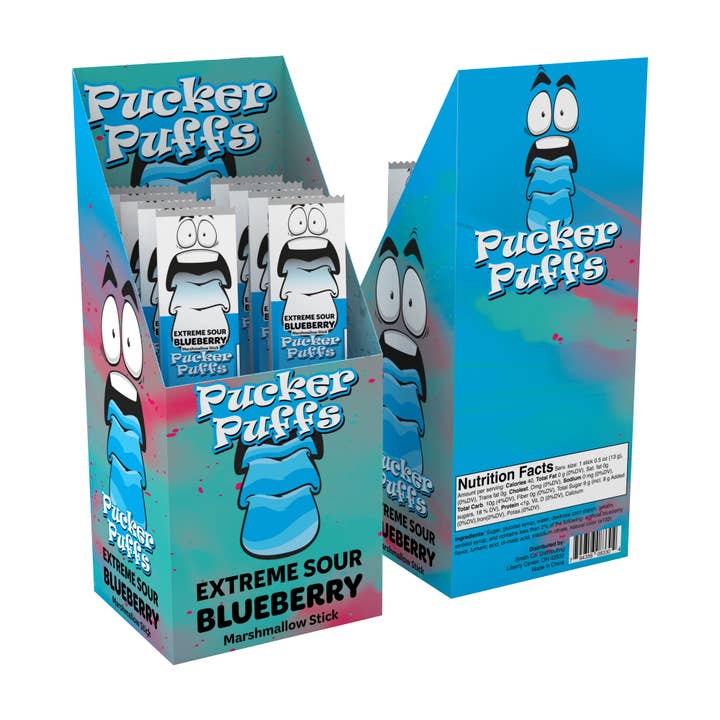 Smithco Distributing – Marshmallow por atacado – Pucker Puffs - Balas Divertidas e Display de Marshmallow