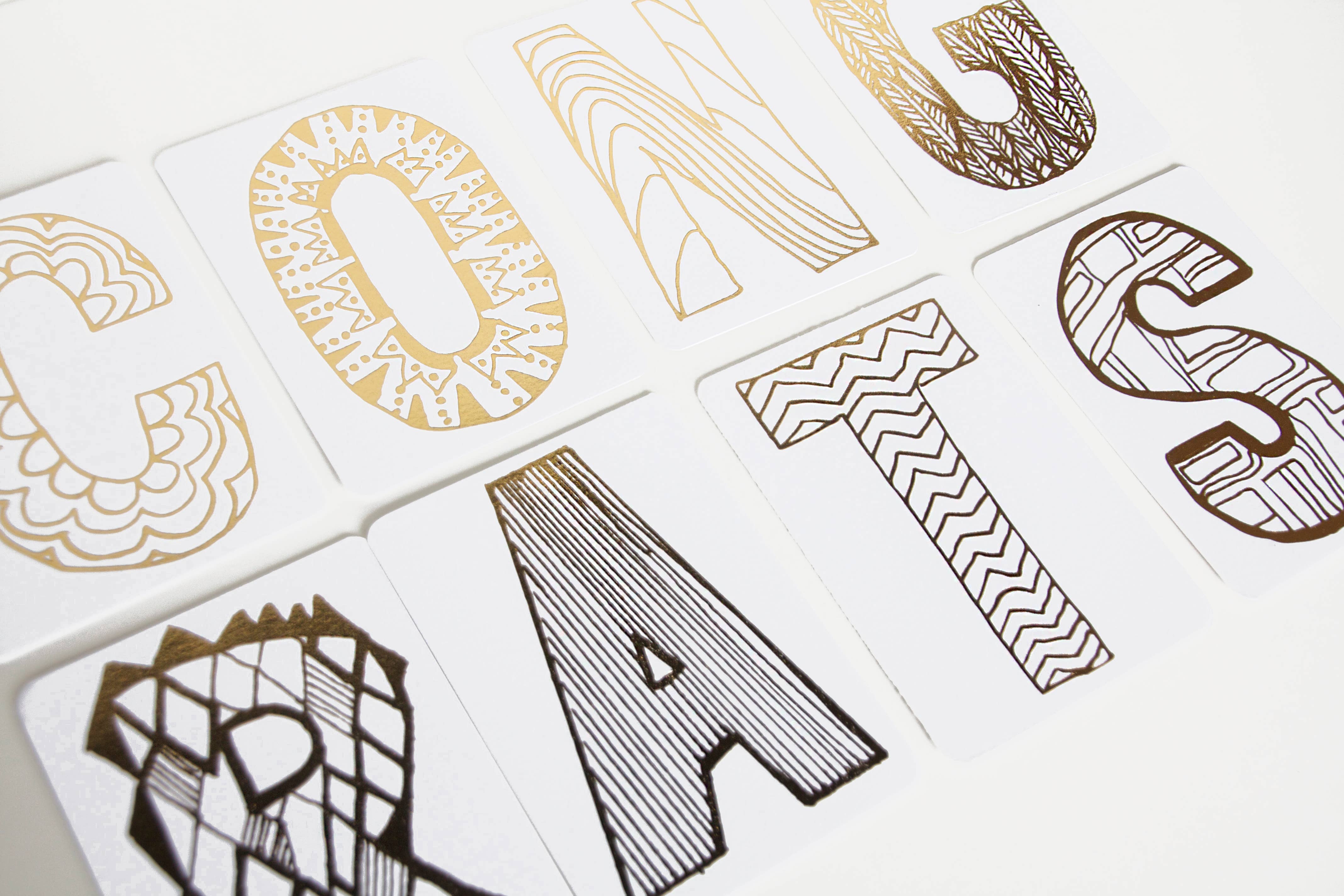 Thimblepress - Wholesale DIY Craft Kit - CONGRATS Gold Foil DIY Banner Kit9