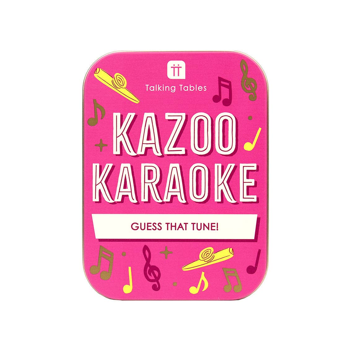 Talking Tables UK – wholesale Card game – Karaoke Tin Game | Music Trivia | Portable Game |0