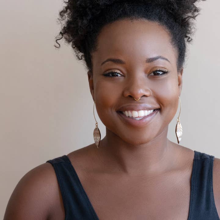 MAADILI COLLECTIVE - Wholesale Dangle Earrings - Small Dangling Leaf Earrings8