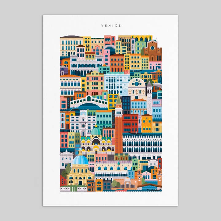 Venice A3 Blockprint for wholesale by The City Works