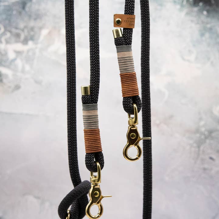 FOR LOVELY DOGS / Linda Jansen - Wholesale Pet Leash - Dog - Anthracite Nude Twist Dew Dog Leash5