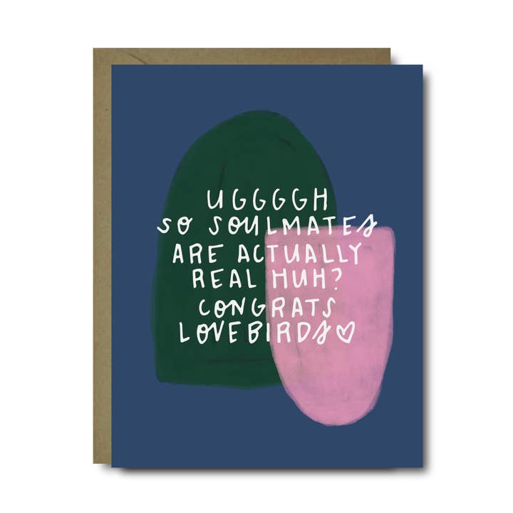 Wedding Soulmates Are Real Greeting Card for wholesale by Black Lab Studio