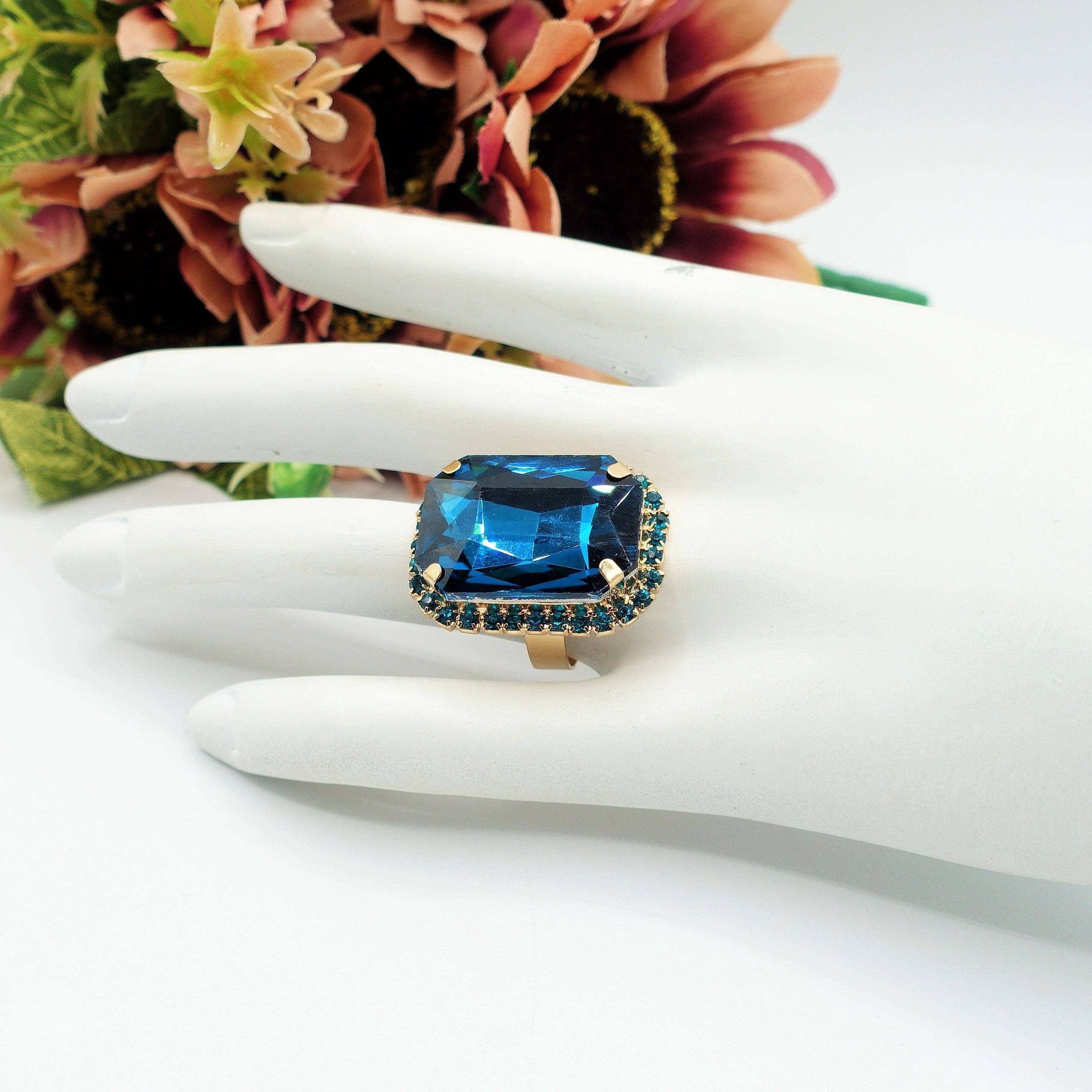 Daemon srls - Wholesale Cocktail/Statement Ring - ARIEL - ANELLO regolabile con pietra sfaccettata e zirconi14