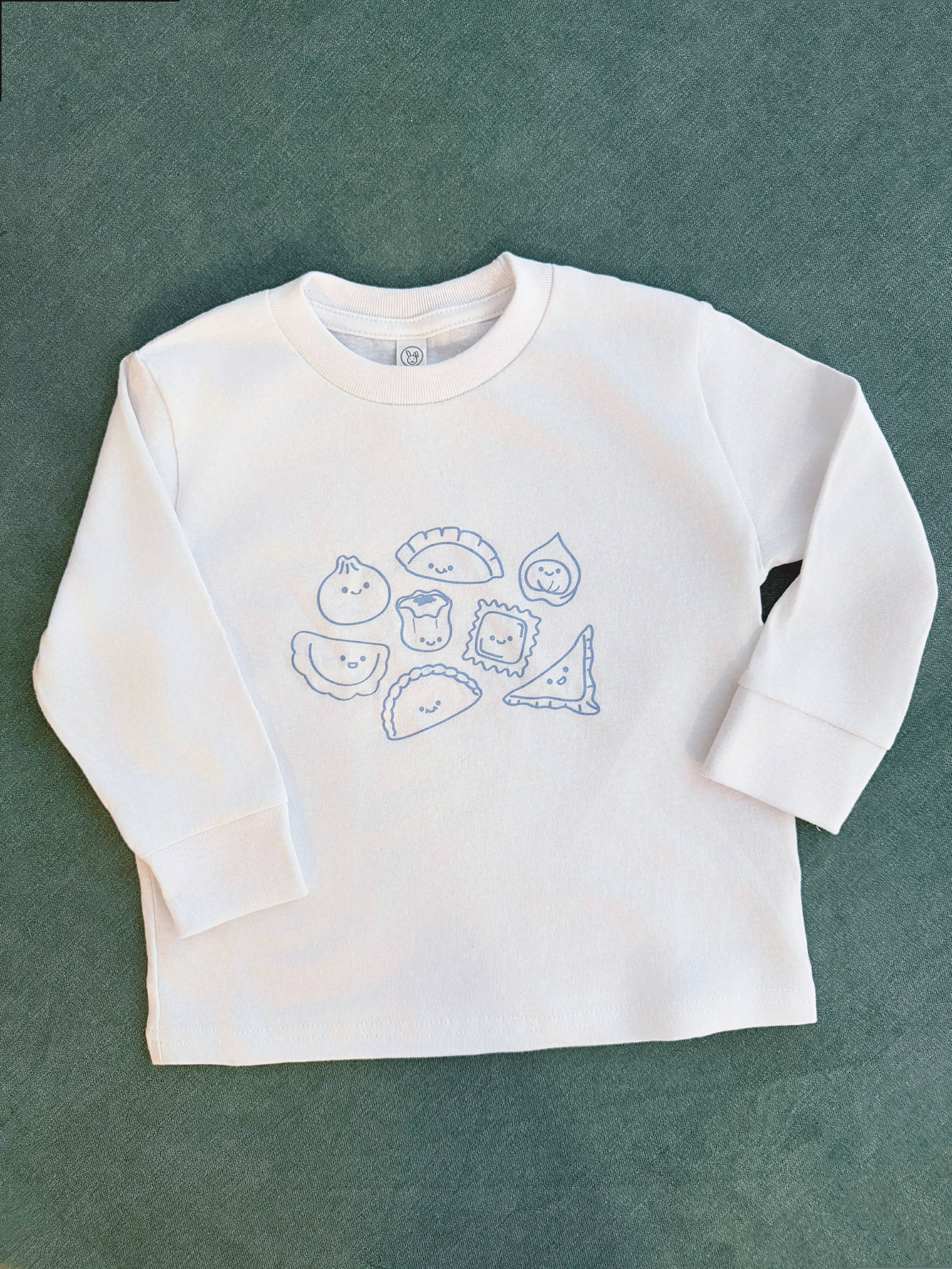 boo + bear - Wholesale Screen Printed T-Shirt - Kids - Dumpling Party Long Sleeve Tee