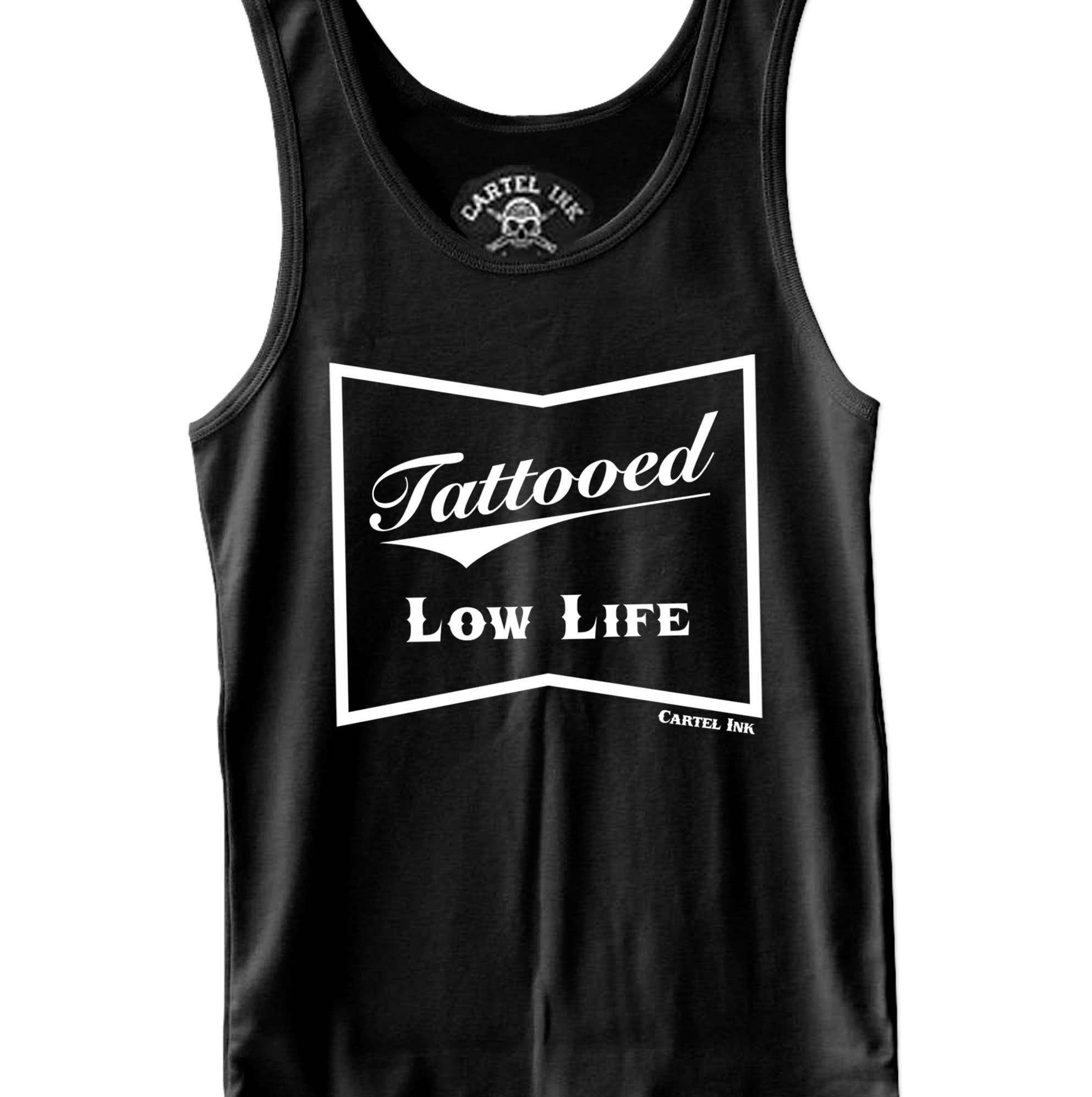 Black White 5208-Tattooed Low Life Men's Tank Top for wholesale on Faire