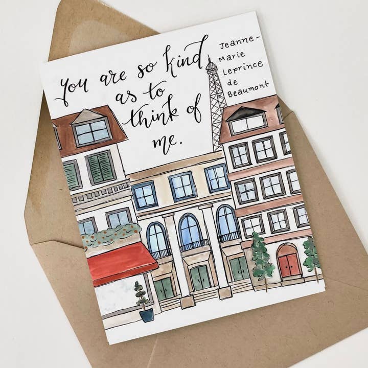 Jeanne-Marie Leprince de Beaumont Greeting Card for wholesale by She Said It.