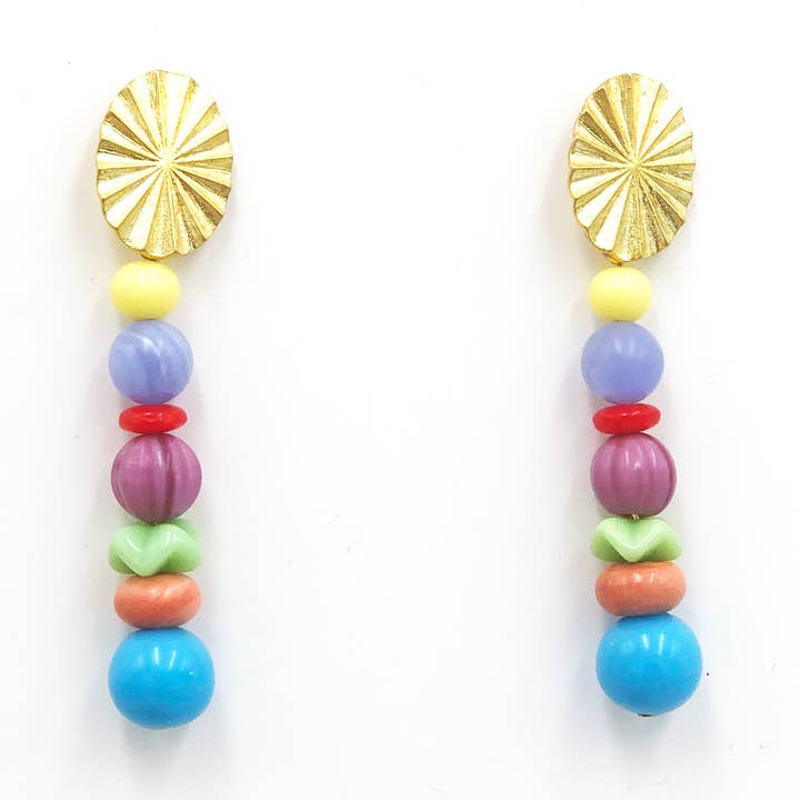 Rainbow Star Earrings for wholesale by Erica Kane Fink