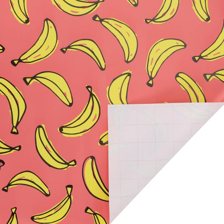 LA Ribbons Wholesale – wholesale Omslagspapper på rulle – 30" x 10' Presentpapper | Banan Rosa/Gul
