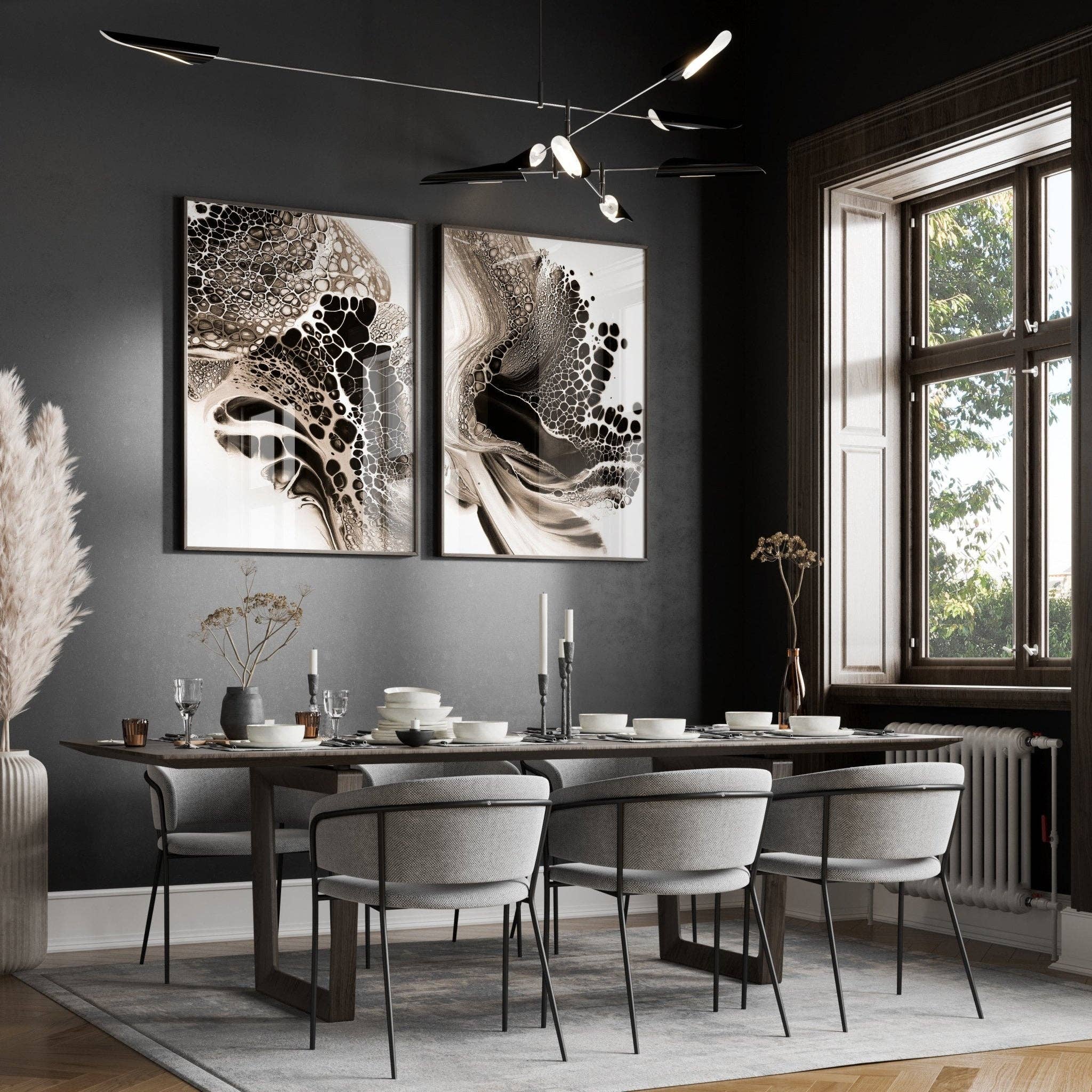 D'LUXE PRINTS - Wholesale Gallery Wall Set - Juliette Abstract Prints Set1