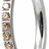 Bague à l'intérieur de 2 mm en acier de zircone cubique champagne pour la vente par Style Republic - Carsten Maletz