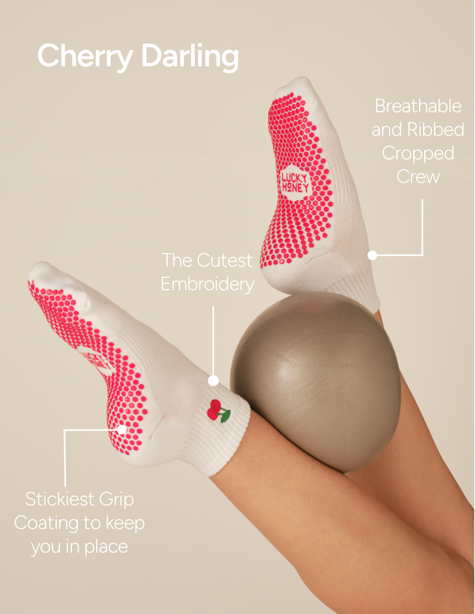 LUCKY HONEY - Wholesale Socks - Women's - The Harlow Grip Sock8