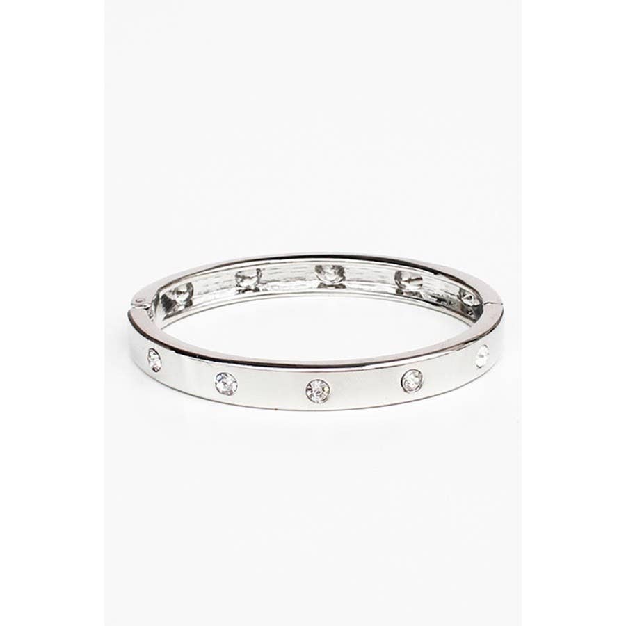 JHP Collection - Wholesale Bangle Bracelet - BANGLE BRACELET WITH RHINESTONES PATTERN1