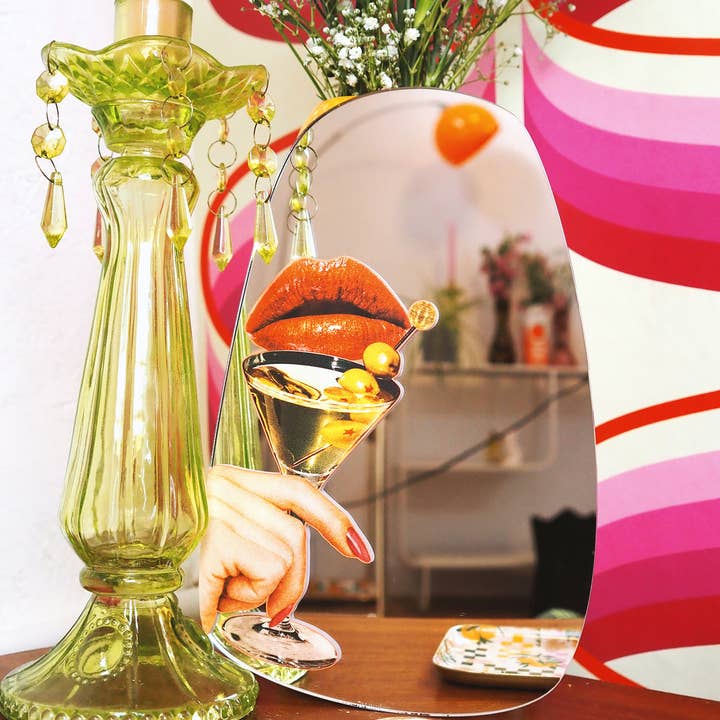 Printed Weird - Wholesale Wall Mirror - Kisses & Cocktails Mirror