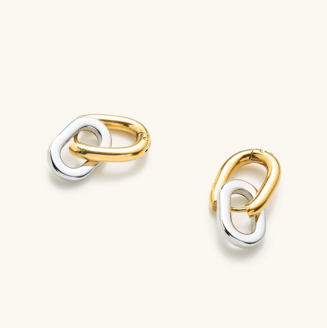 Nikki Smith Designs - Wholesale Hoop Earrings - Mixed Metal Link Hoops2