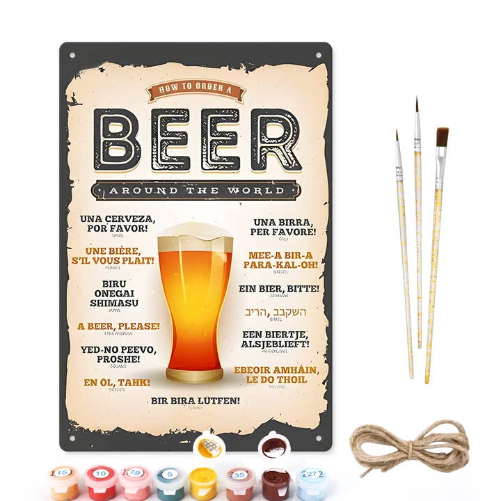 Beer Around the World – Vintage Paint by Numbers for wholesale by Paint Your Numbers
