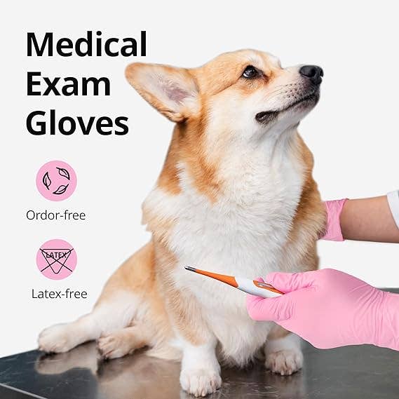 Crover - Wholesale Cleaning Gloves - 4 Mil Pink Disposable Nitrile Gloves Small– Latex Free3