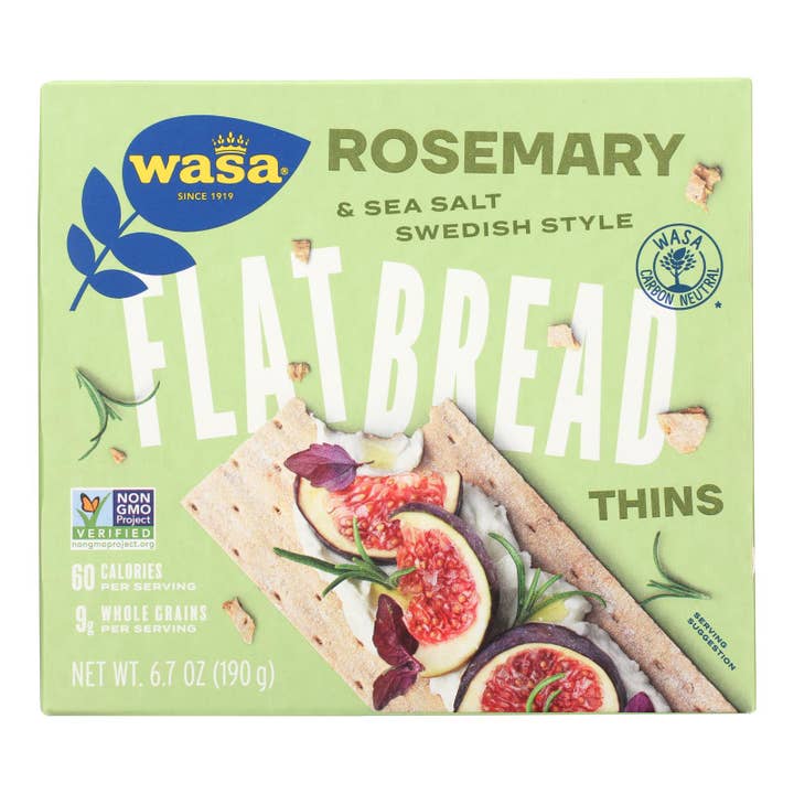 Everyday Supply Co - Wholesale Crackers - Wasa Rosemary & Salt Flatbread Thins - Case Of 10 - 6.7 Oz