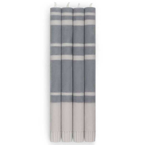2 Velas de Jantar Eco Gunmetal & Gull às riscas, 4 por embalagem por atacado de BRITISH COLOUR STANDARD - Europe