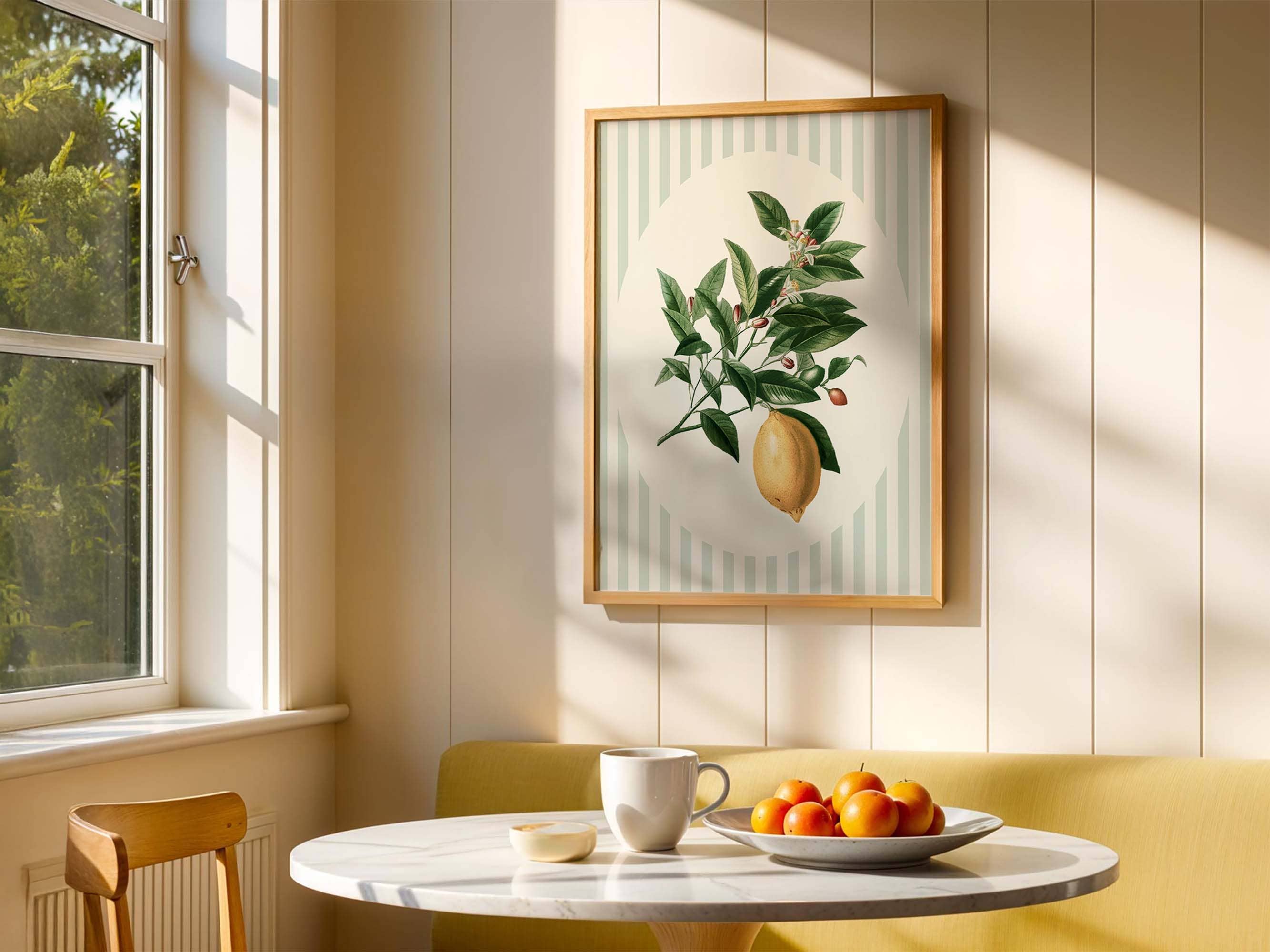 Newpencilbox Art - Wholesale Gallery Wall Set - Sage Green Fruit Trio – Botanical Kitchen Wall Art1
