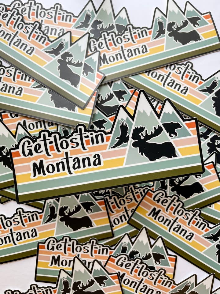 Adesivo de para-choque Get Lost In Montana por atacado de HH and Grace Co
