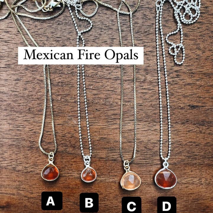 Faceted Mexican Gold/Sterling Silver Fire Opal Pendant for wholesale by Farmhouse Moon