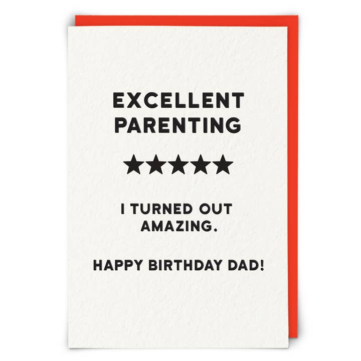 Tarjeta de felicitación Five Star Dad para venta al por mayor de Redback Cards UK