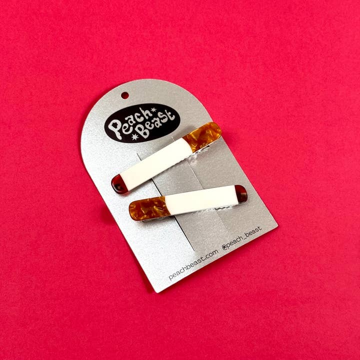 Cigarette Acetate Hair Clips for wholesale by Peach Beast