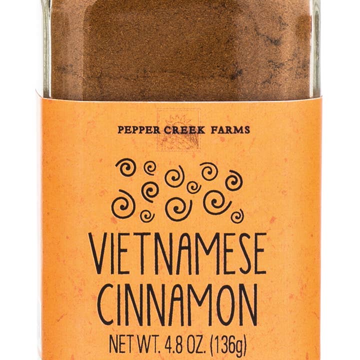 Pepper Creek Farms - Wholesale Dried Spice - Vietnamese Cinnamon Copper Top SM 2.0 Oz. LG 6.13 Oz.