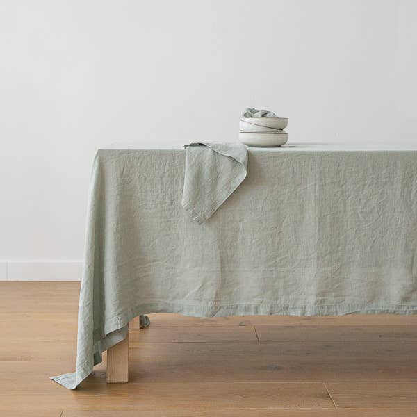 Nappe en lin Sea Foam Stone Washed pour la vente par LinenMe