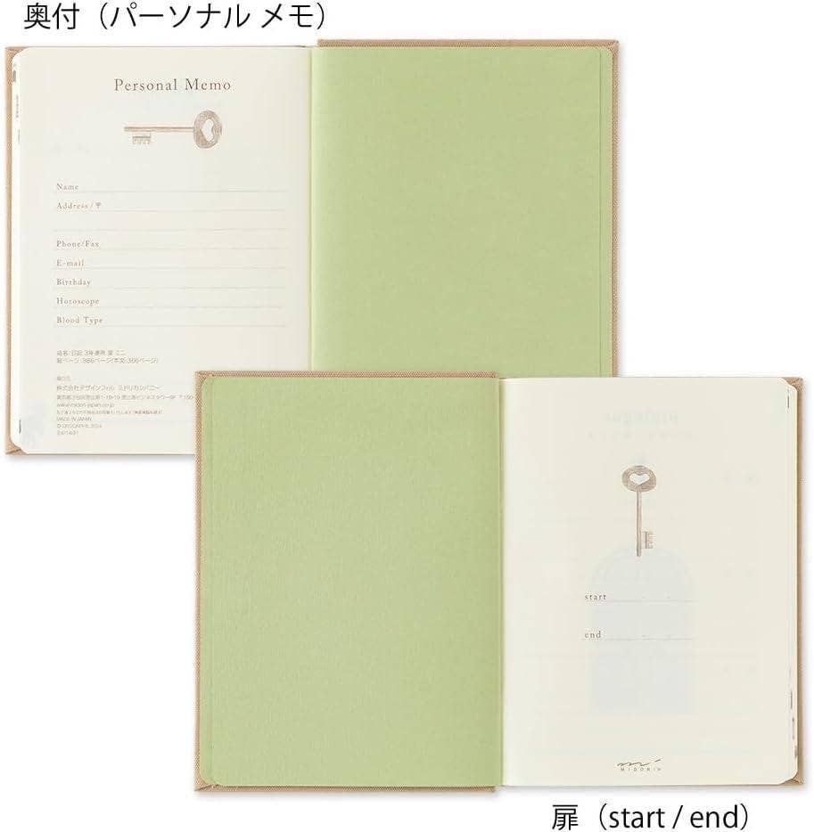 「FUNJI」In Japan - Wholesale Journal/Diary - Midori 3-Year Mini Journal | 2 Lines/Day | Japanese Quality2