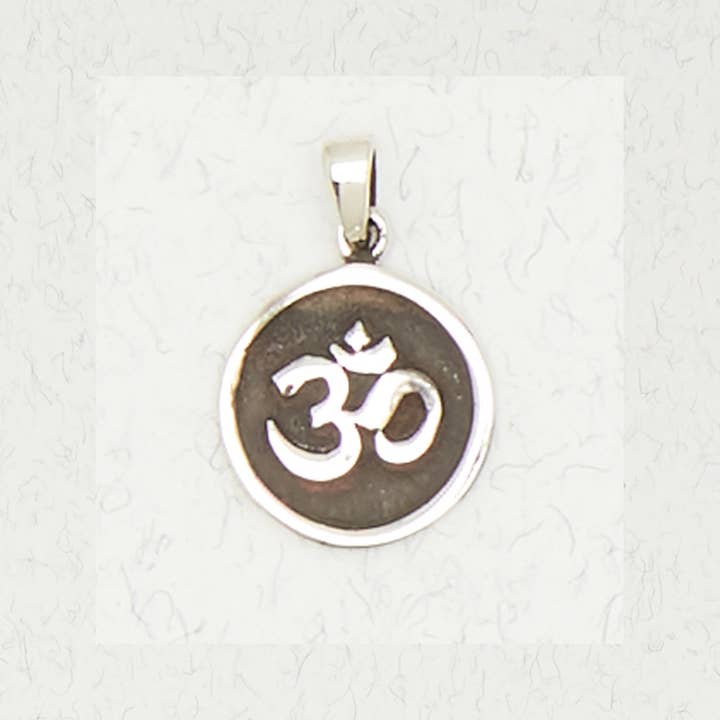 Sterling Silver Pendant - Om for wholesale by Nirvana LLC
