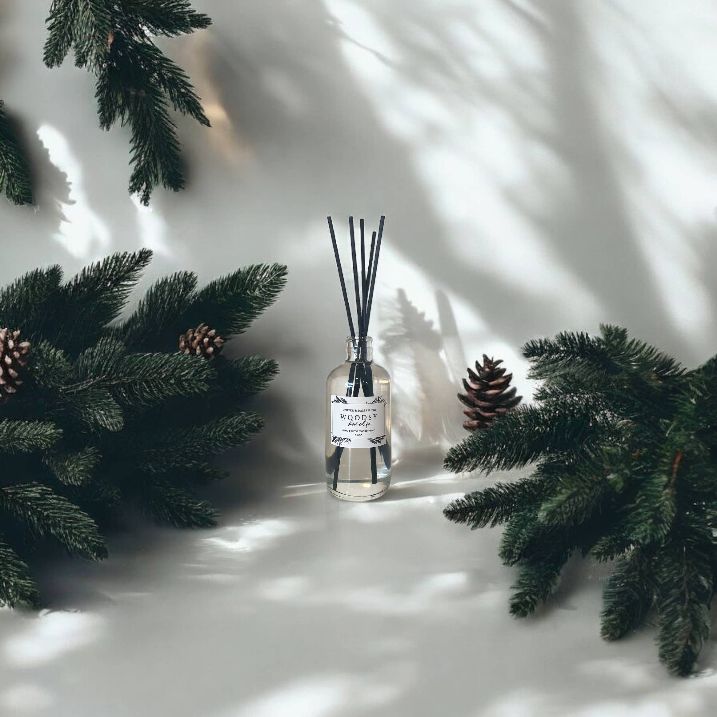 Woodsy Homelife – wholesale Doftpinnar – Enbär & Balsam Granvassdiffusor 1