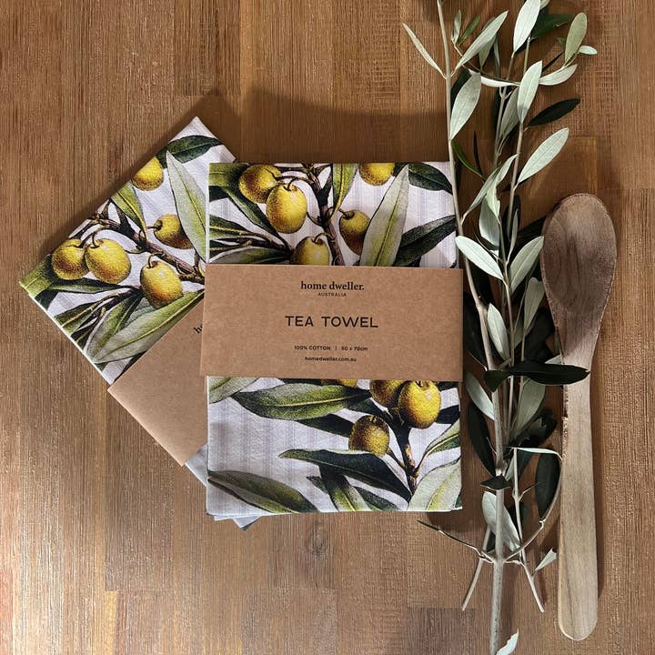 Home Dweller - Wholesale Tea Towel - Olive Branch Tea Towel