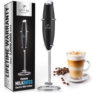 Powerful Handheld Electric Milk Frother WITH STAND & BATTERIES Coffee Mixer  Gift