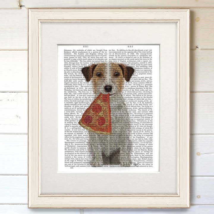 FabFunky Ltd - Venta al por mayor Ilustración - Jack Russell Pizza, impresión de libro para perros, arte de pared