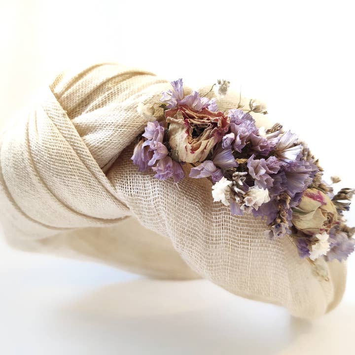 Turbante malva por atacado de Leyma Boutique Floral