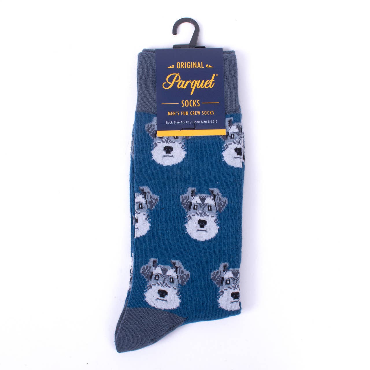 Selini New York - Wholesale Socks - Men's - Men's Grey Schnauzers Novelty Socks-NVS19642-BL2