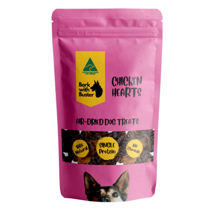 Chicken Heart Dog Treats for wholesale by Bark with Buster