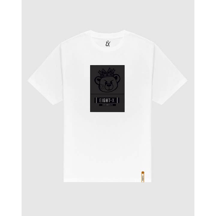 T-shirt graphique Slim Fit Royal Bear - Blanc pour la vente par EIGHT X