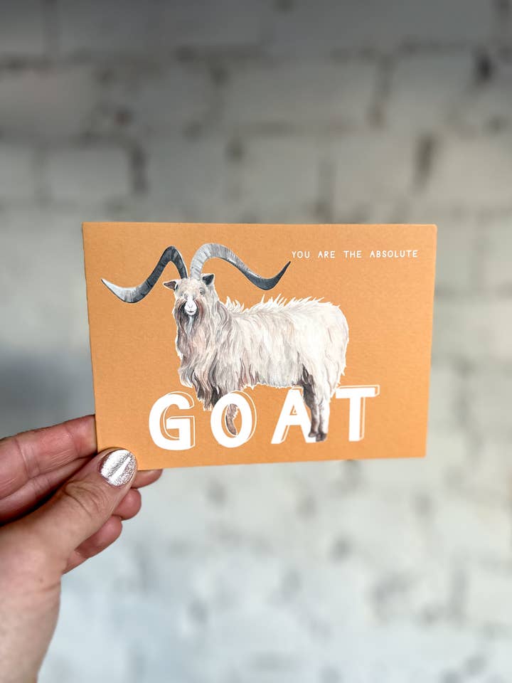 You Are The Absolute GOAT (yellow) Card for wholesale by This Thursday