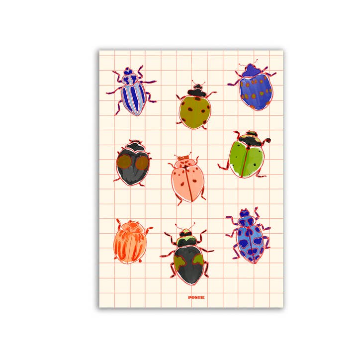 POSTIE – Großhandel Aufkleber – Käfer Aufkleberbogen0